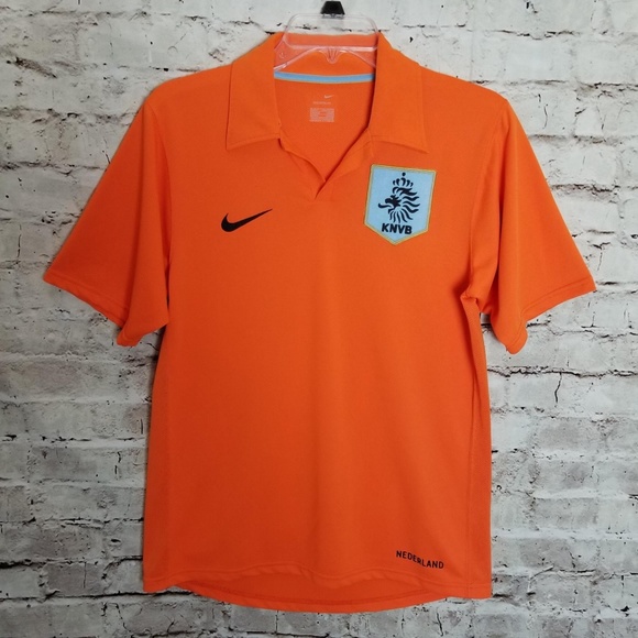 Nike Tops | Nike Knvb Orange Black Polo Shirt | Poshmark
